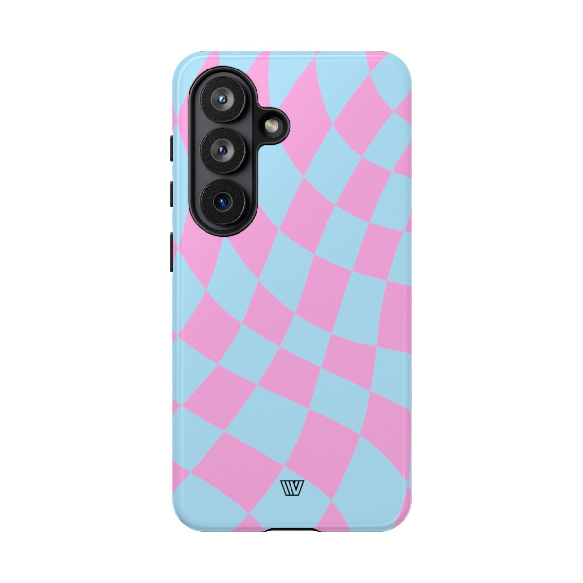 Blue Pink Curvy Checkerboard Tough Phone Case Trovvve