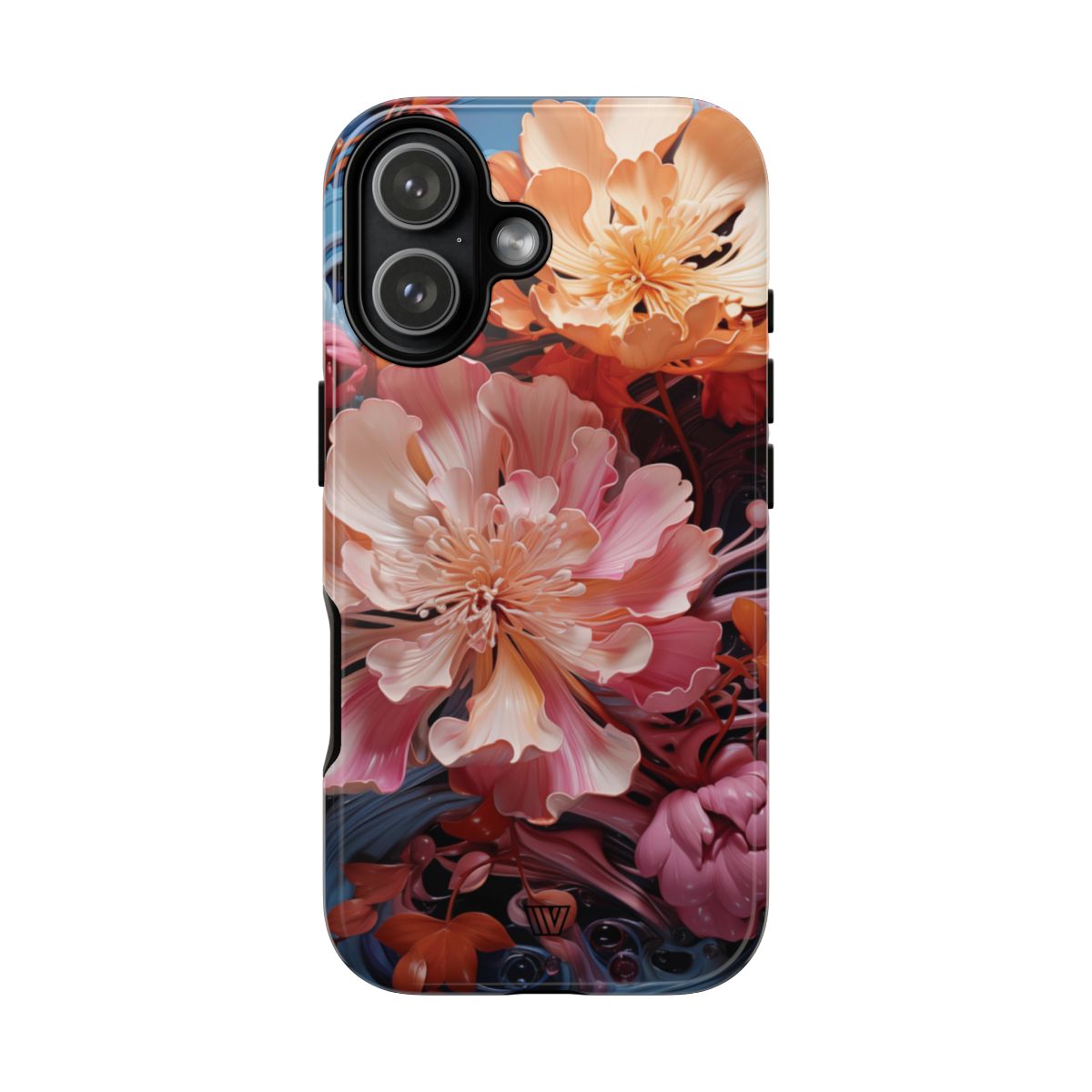 Paint Swirl Flowers Tough Phone Case