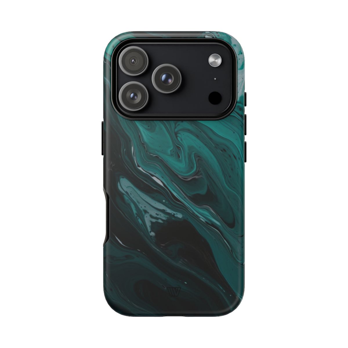 Teal Paint Swirl Tough Phone Case