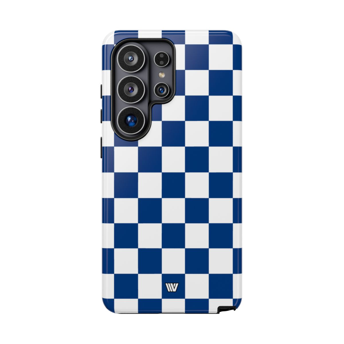 Blue White Checkerboard Tough Phone Case