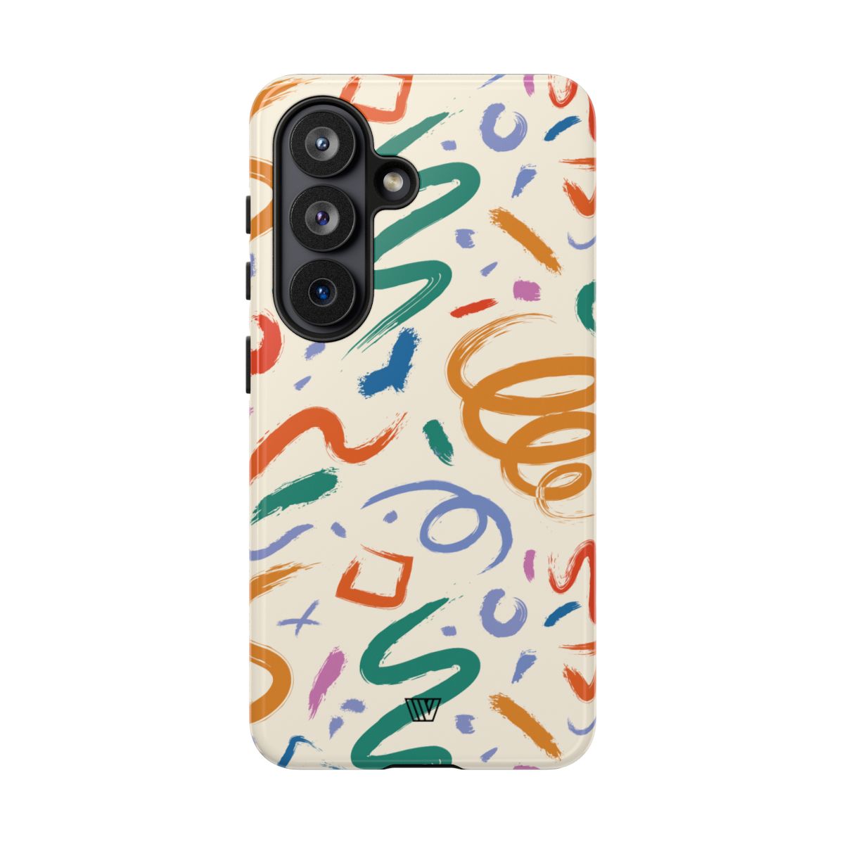 Doodle Brush Strokes Tough Phone Case
