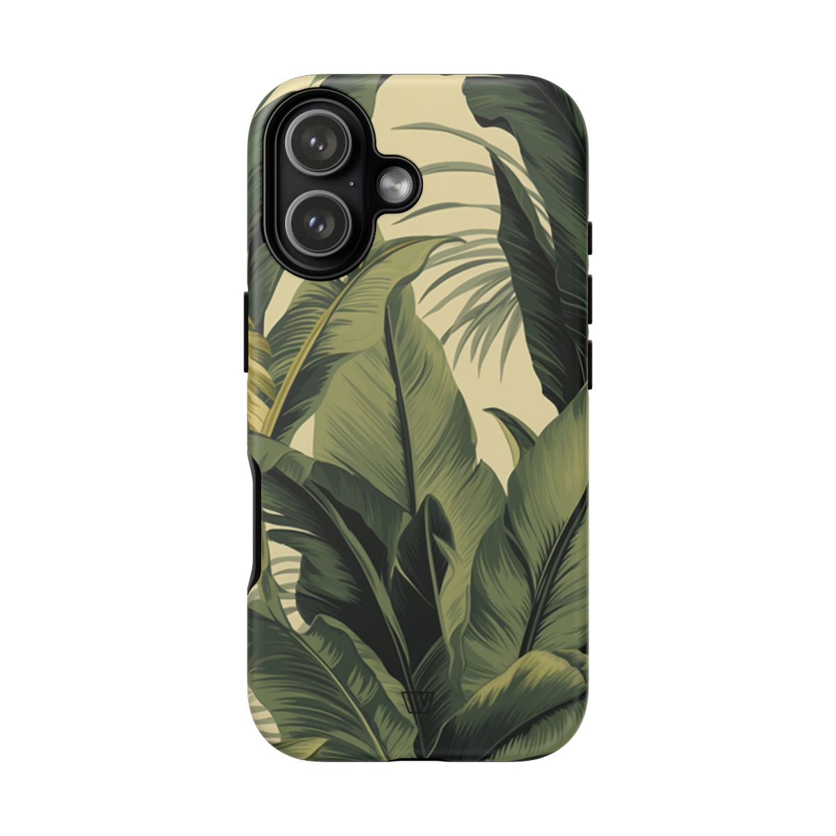 Tropical Leaves Tough Phone Case Dual-Layer Protection