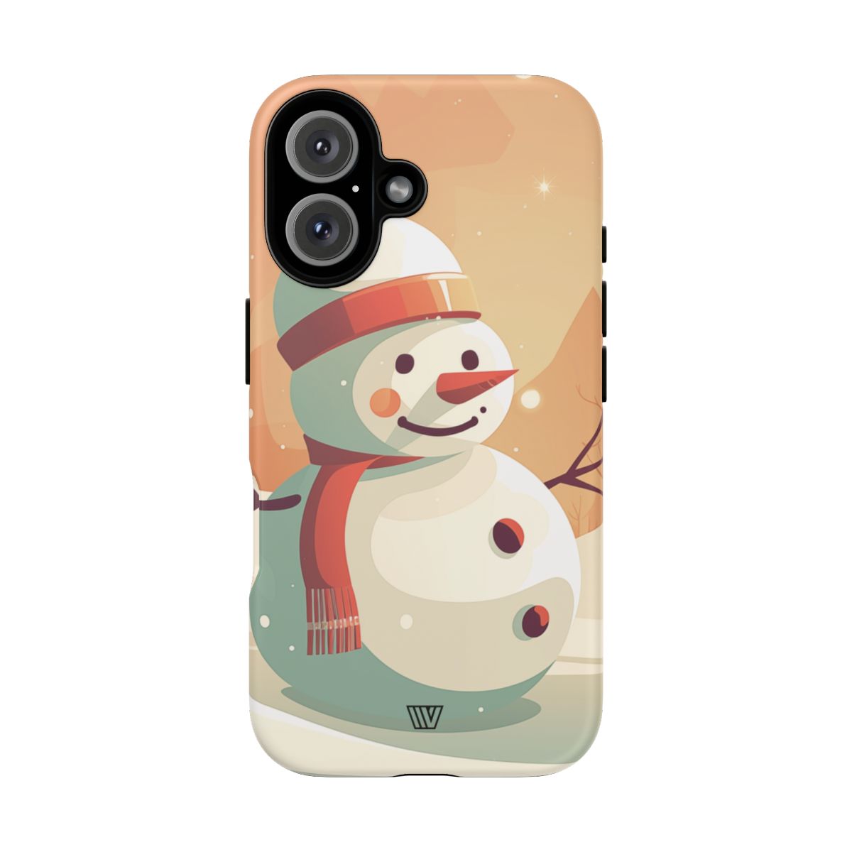Tough Phone Case Impact Resistant Polycarbonate Dual-Layer SUNSET SNOWMAN