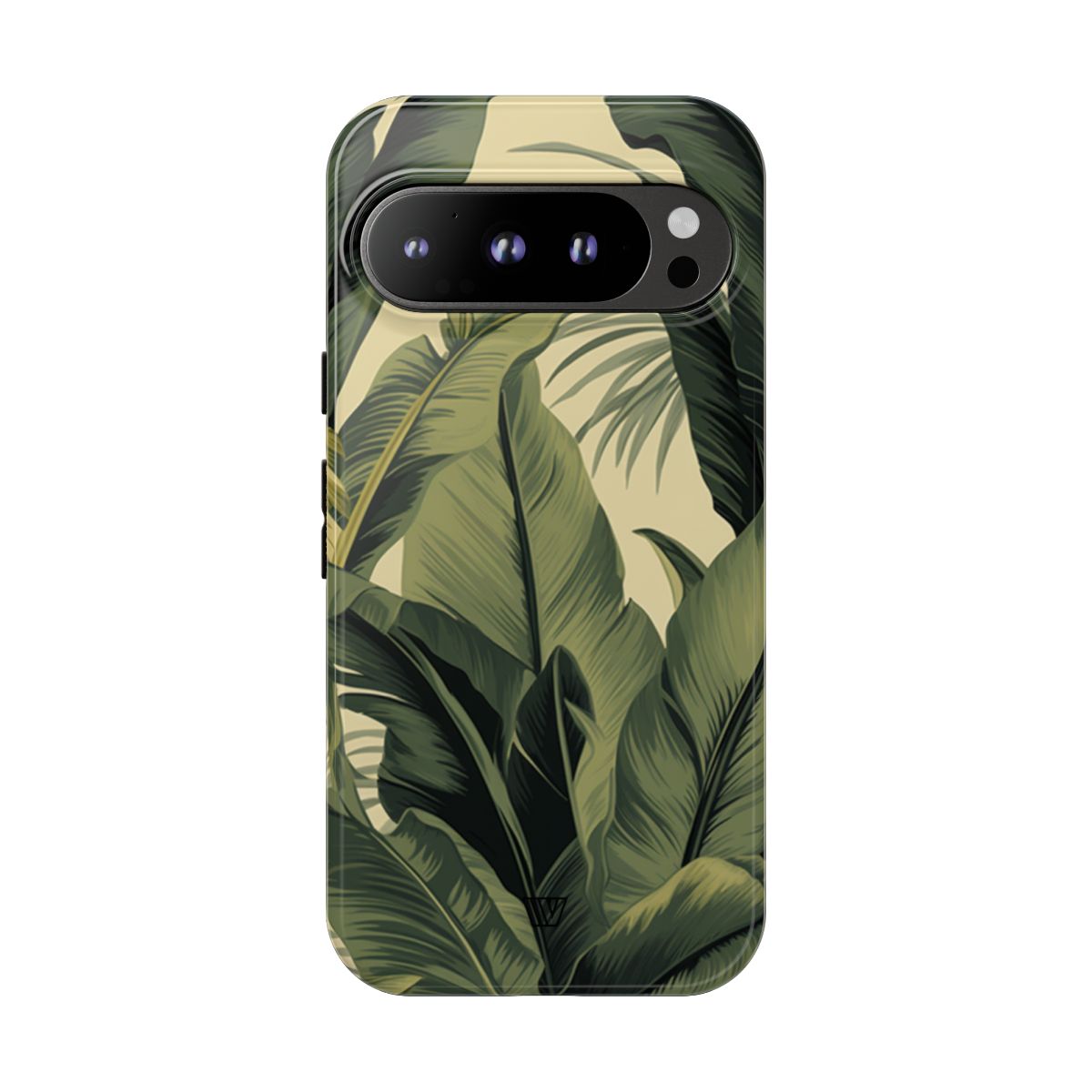 Tropical Leaves Tough Phone Case Dual-Layer Protection
