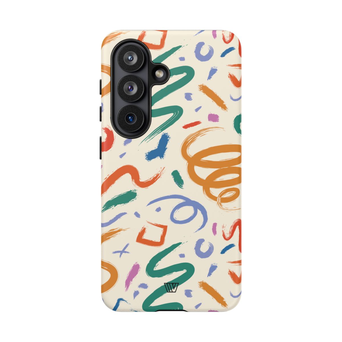 Doodle Brush Strokes Tough Phone Case