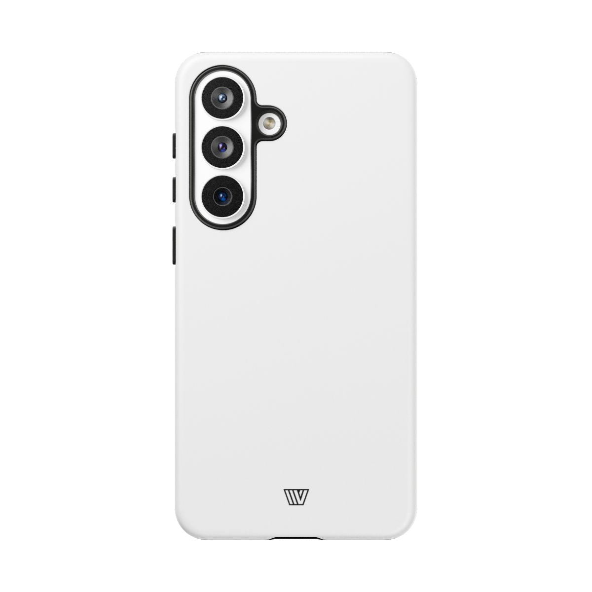 All White Tough Phone Case Protective Dual-Layer Polycarbonate Shell