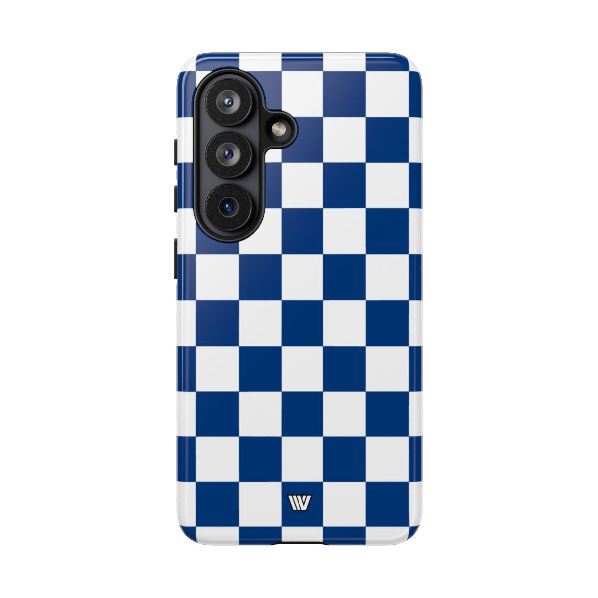 Blue White Checkerboard Tough Phone Case