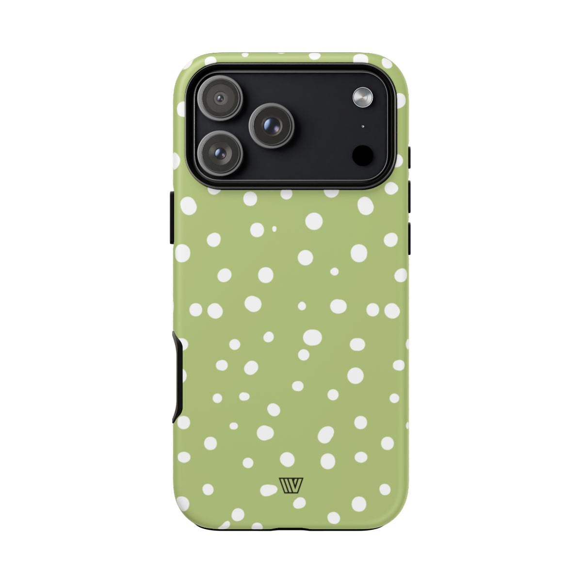 Tough Phone Case Dual-Layer Protection PALE OLIVE DOTS