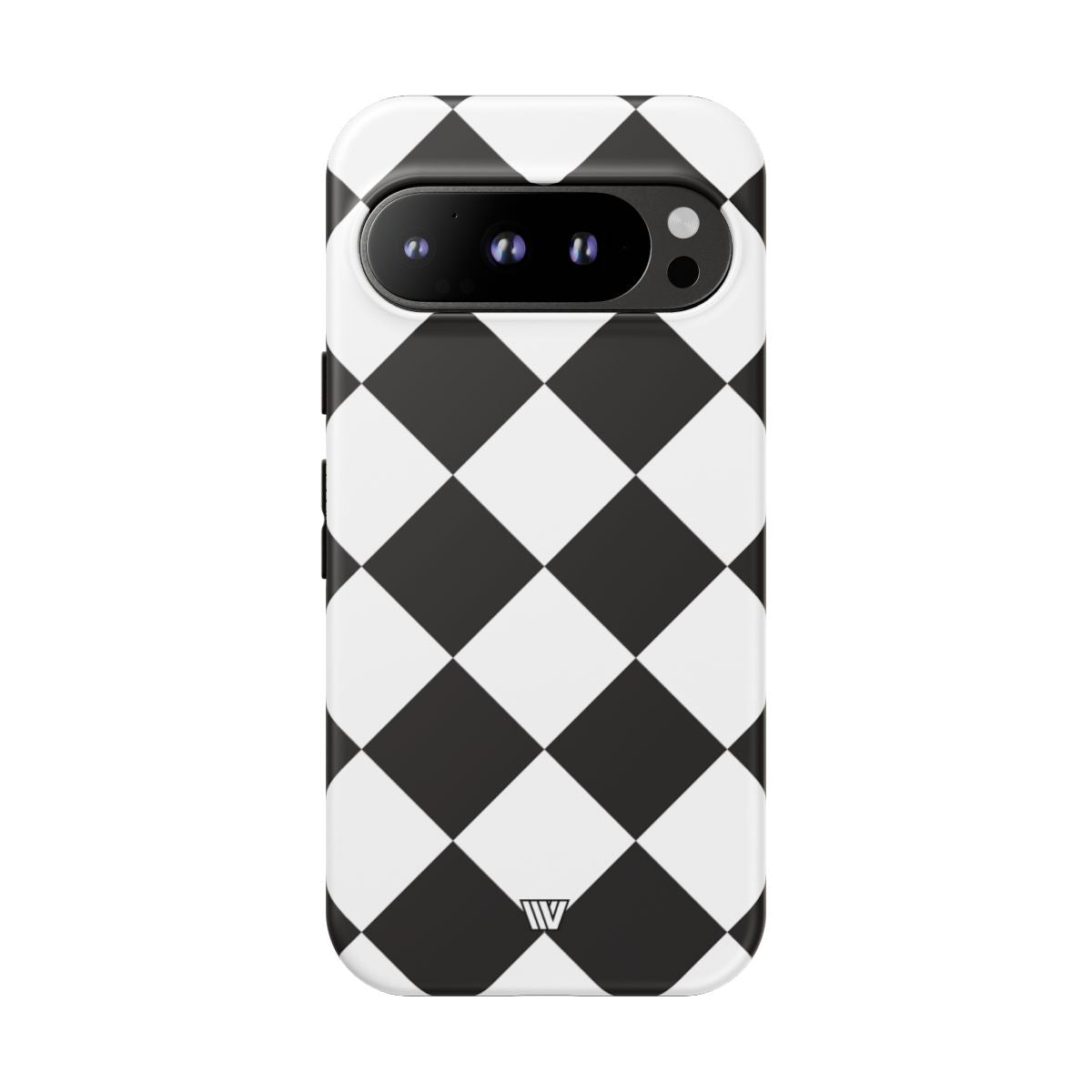 Black & White Diamond Tough Phone Case Dual-layer Protection