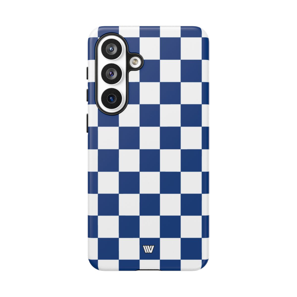 Blue White Checkerboard Tough Phone Case