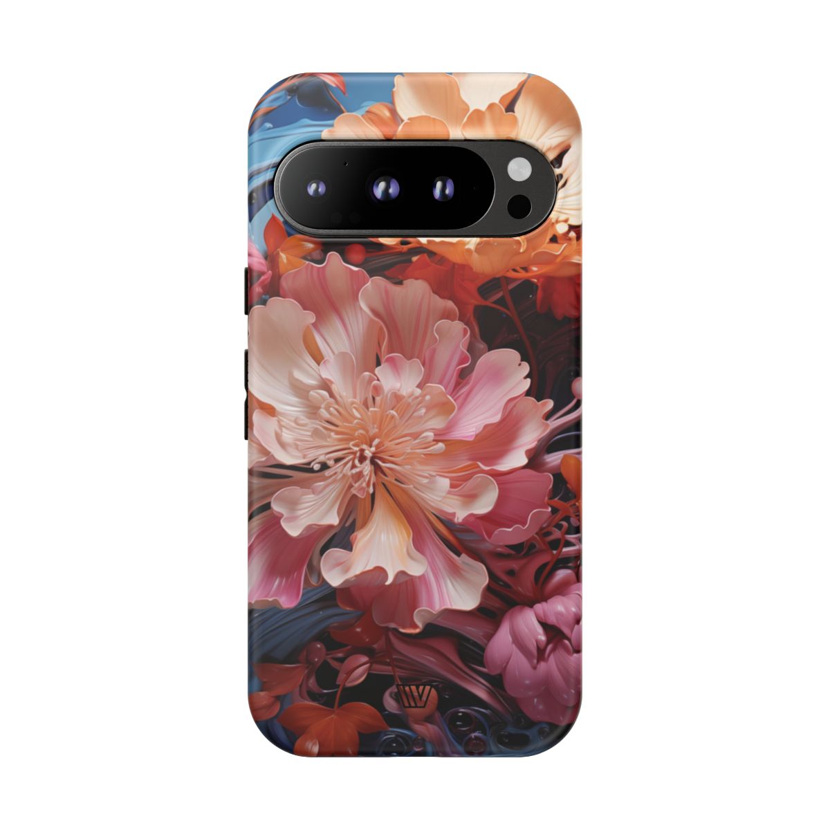 Paint Swirl Flowers Tough Phone Case