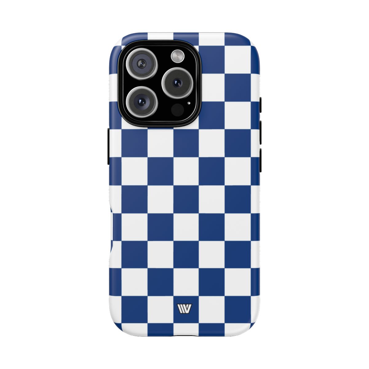 Blue White Checkerboard Tough Phone Case