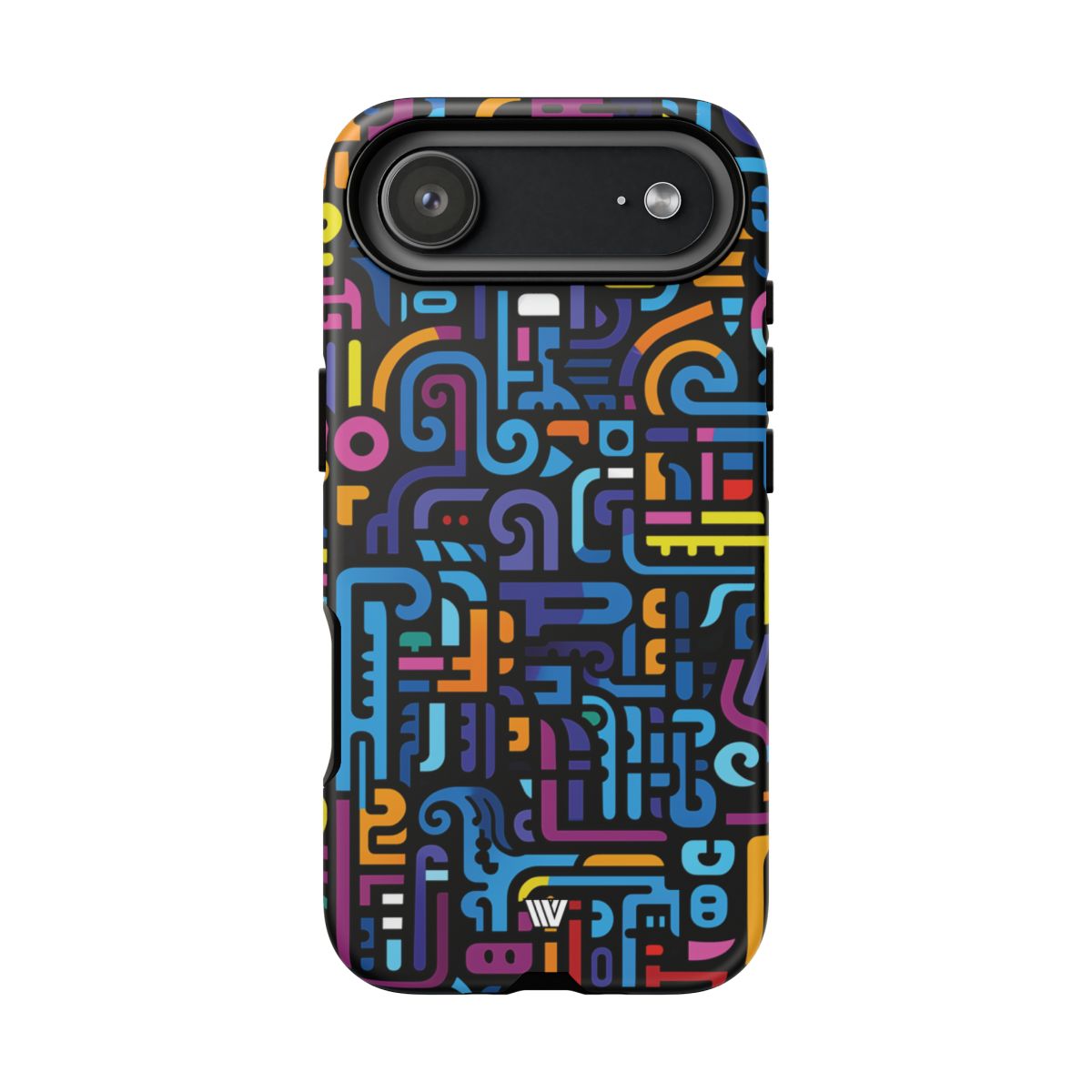 Tough Phone Case Dual-Layer Impact Resistant NEON GLYPHS