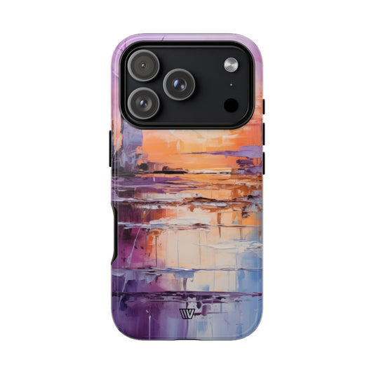 Acrylic Sunset Tough Phone Case Dual-Layer Protection