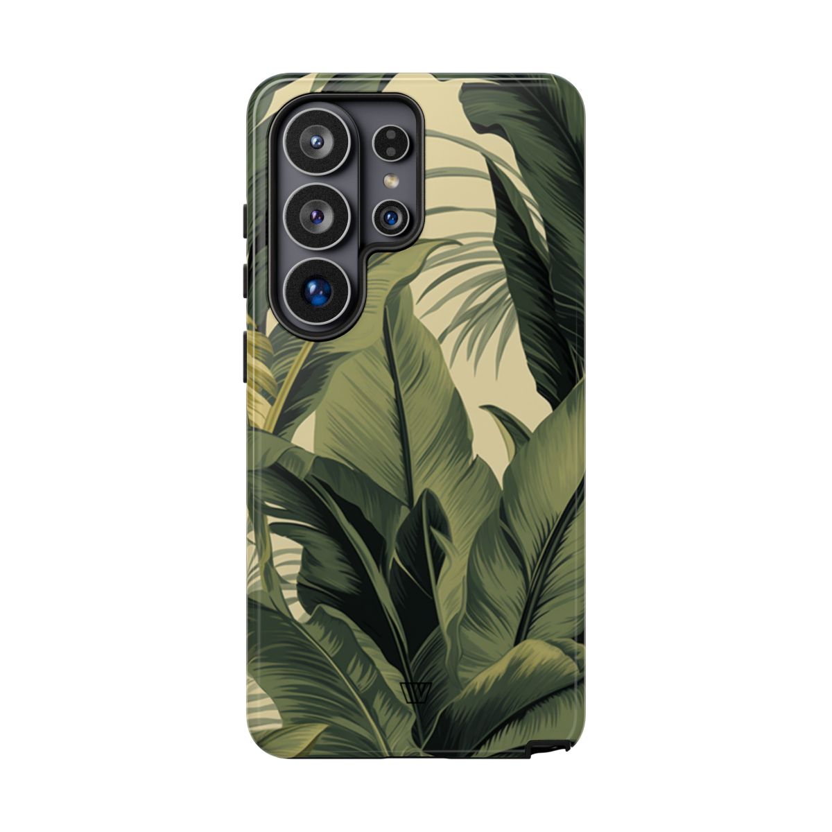 Tropical Leaves Tough Phone Case Dual-Layer Protection