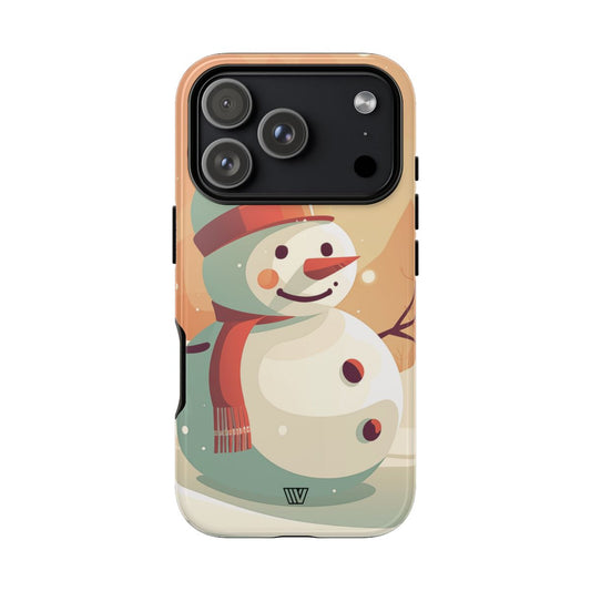 Tough Phone Case Impact Resistant Polycarbonate Dual-Layer SUNSET SNOWMAN