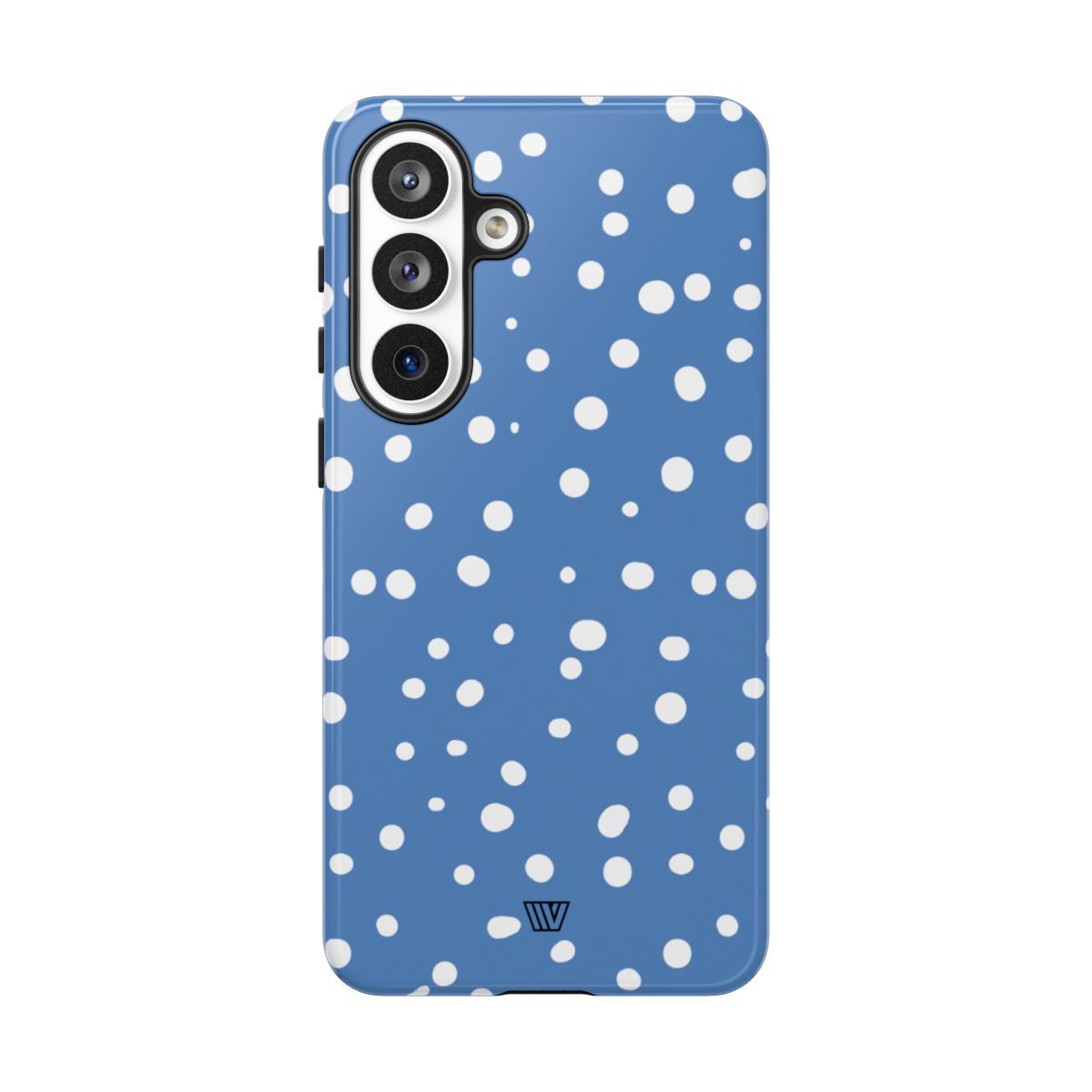 Dusty Blue Dots Tough Phone Case Dual-Layer Protection
