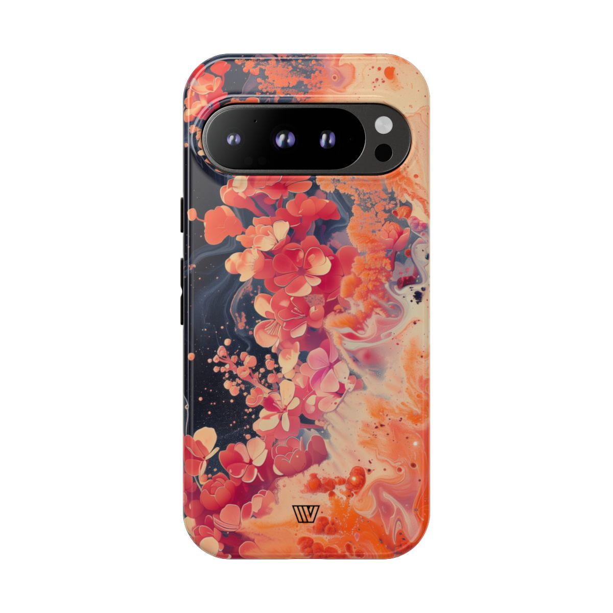Tough Phone Case Dual-Layer Protection Phone Case WAVE OF FLOWERS