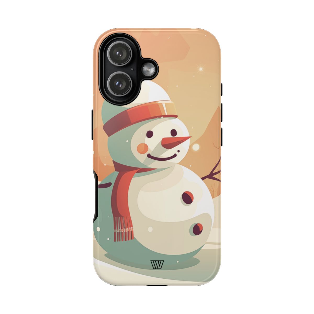 Tough Phone Case Impact Resistant Polycarbonate Dual-Layer SUNSET SNOWMAN