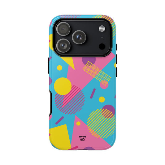 Retro Pattern Light Blue Tough Phone Case