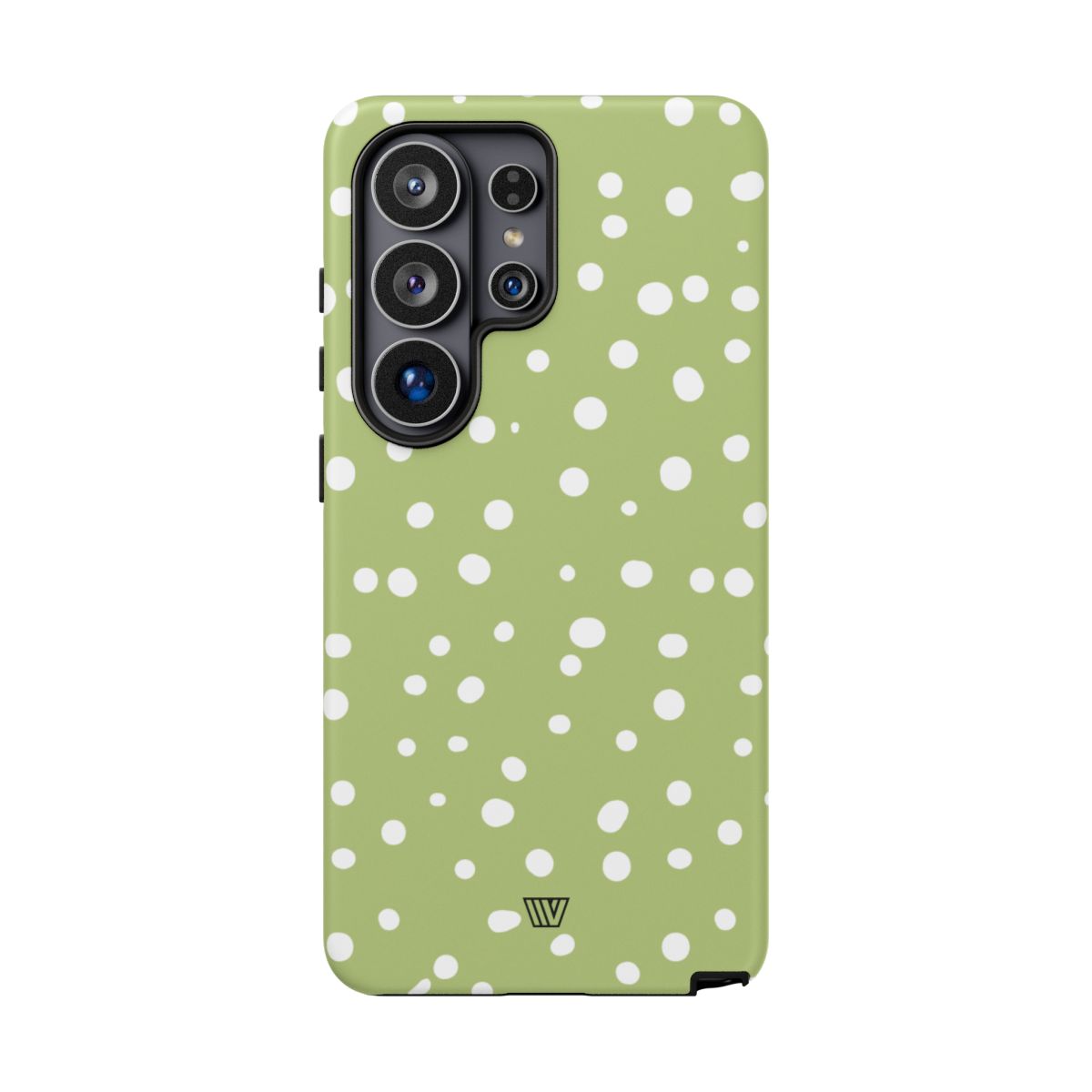 Tough Phone Case Dual-Layer Protection PALE OLIVE DOTS
