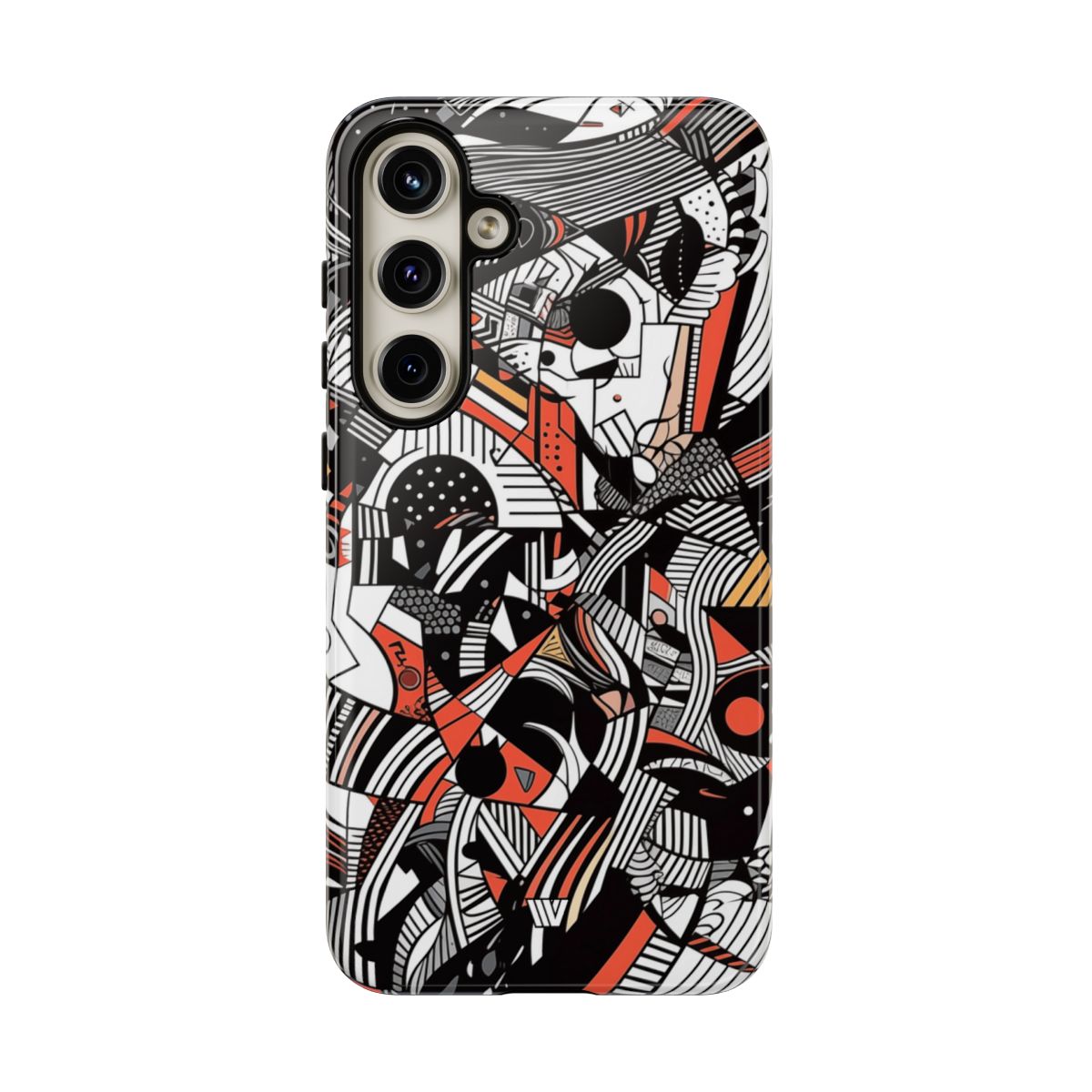 Abstract Doodle Tough Phone Case Dual-Layer Protection