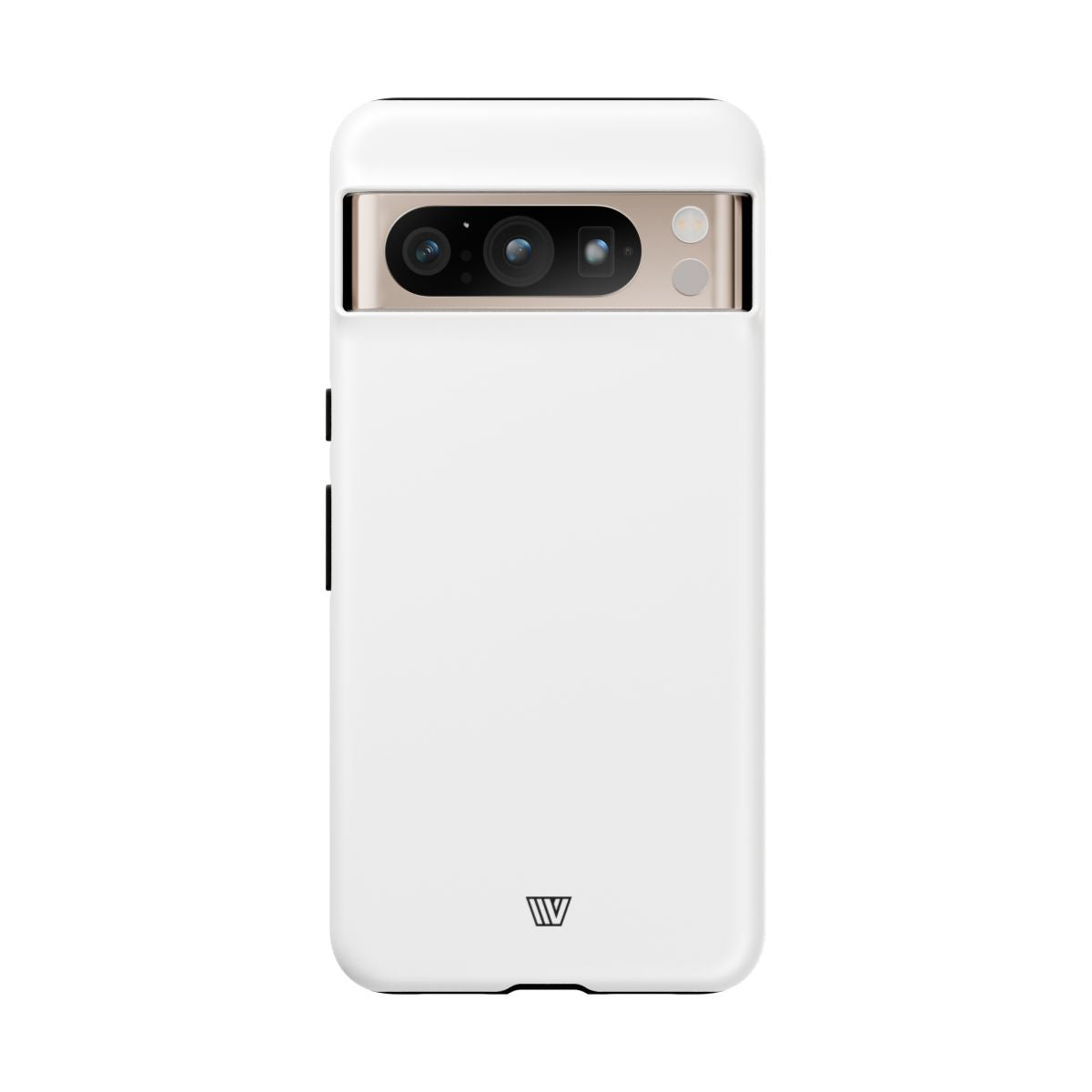 All White Tough Phone Case Protective Dual-Layer Polycarbonate Shell