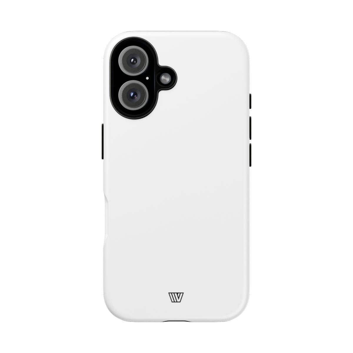 All White Tough Phone Case Protective Dual-Layer Polycarbonate Shell