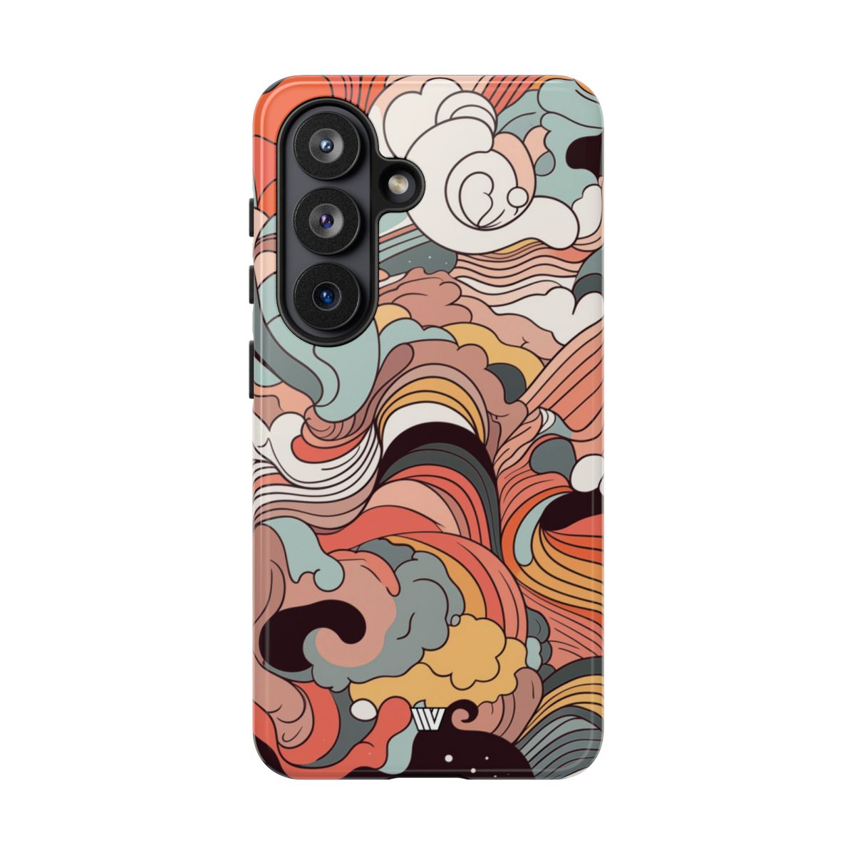 Abstract Doodle Clouds Tough Phone Case