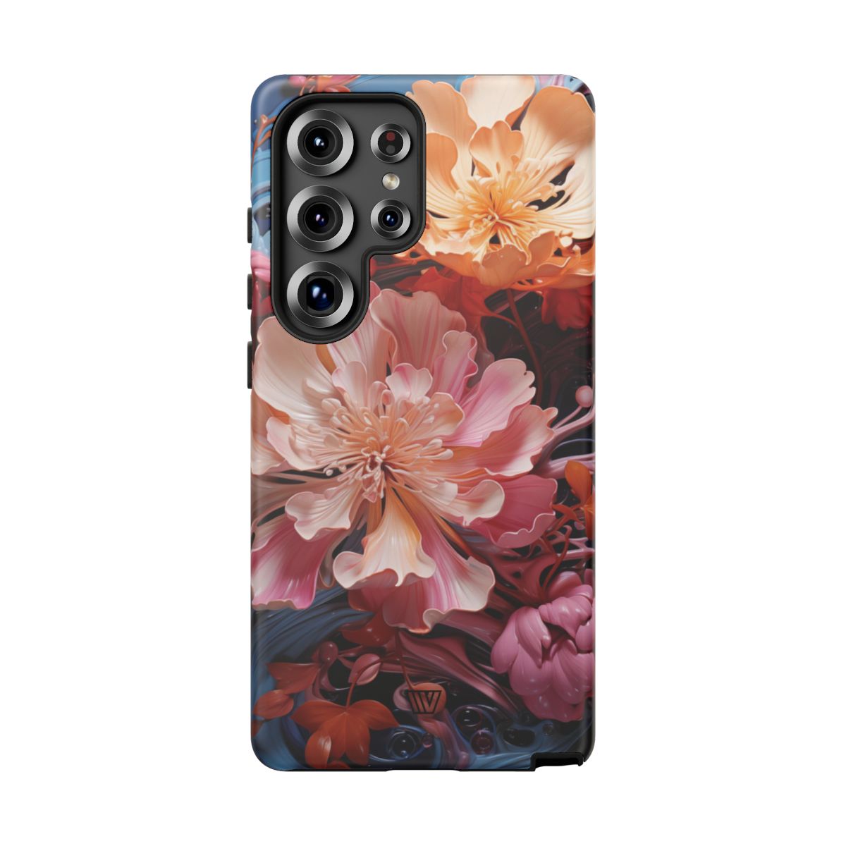 Paint Swirl Flowers Tough Phone Case