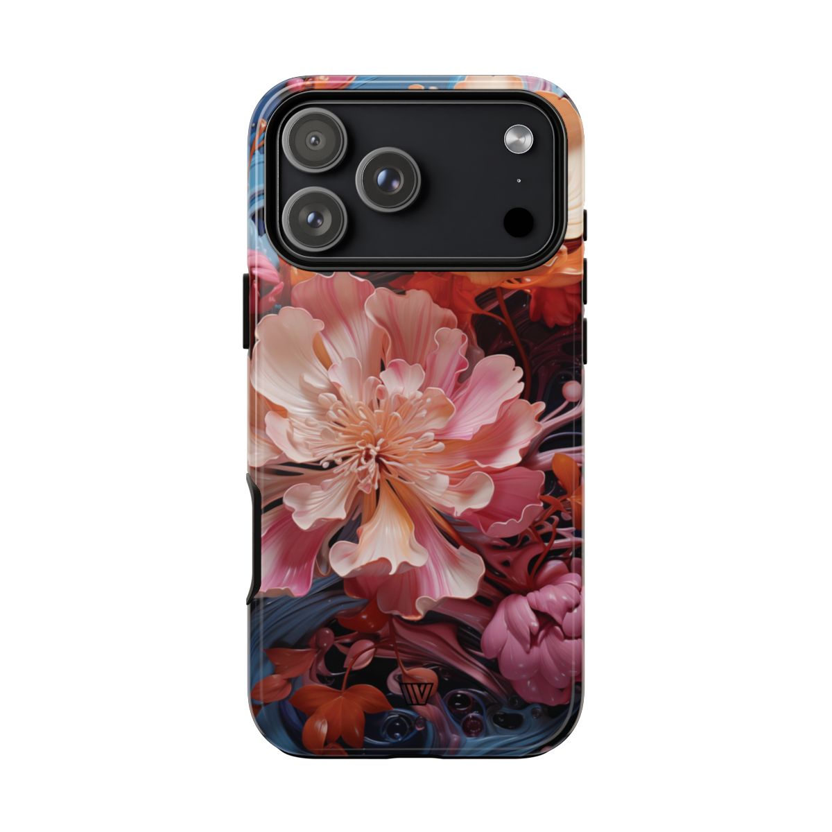Paint Swirl Flowers Tough Phone Case