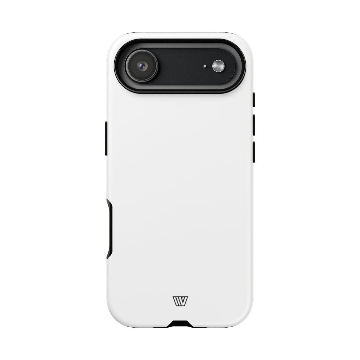 All White Tough Phone Case Protective Dual-Layer Polycarbonate Shell