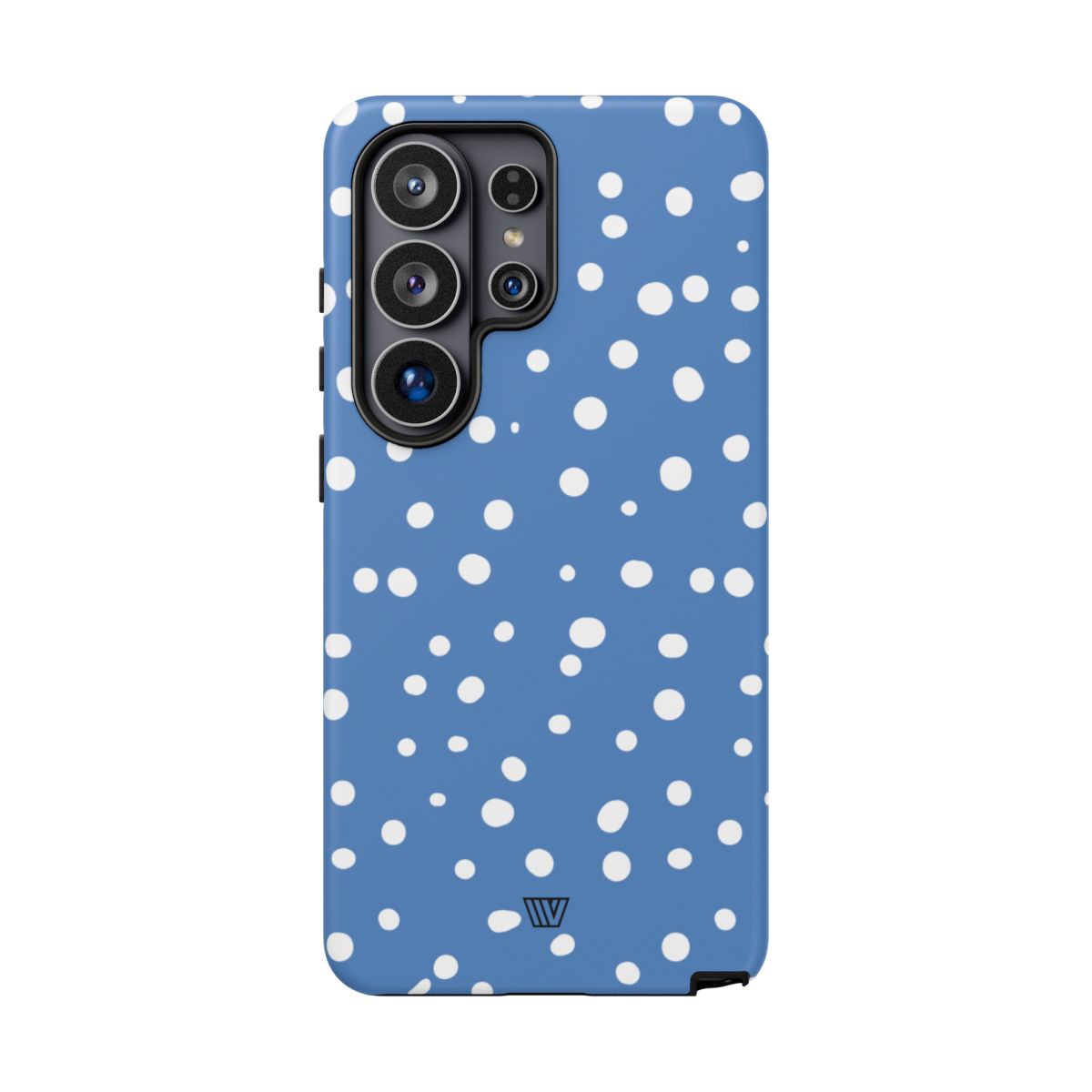 Dusty Blue Dots Tough Phone Case Dual-Layer Protection
