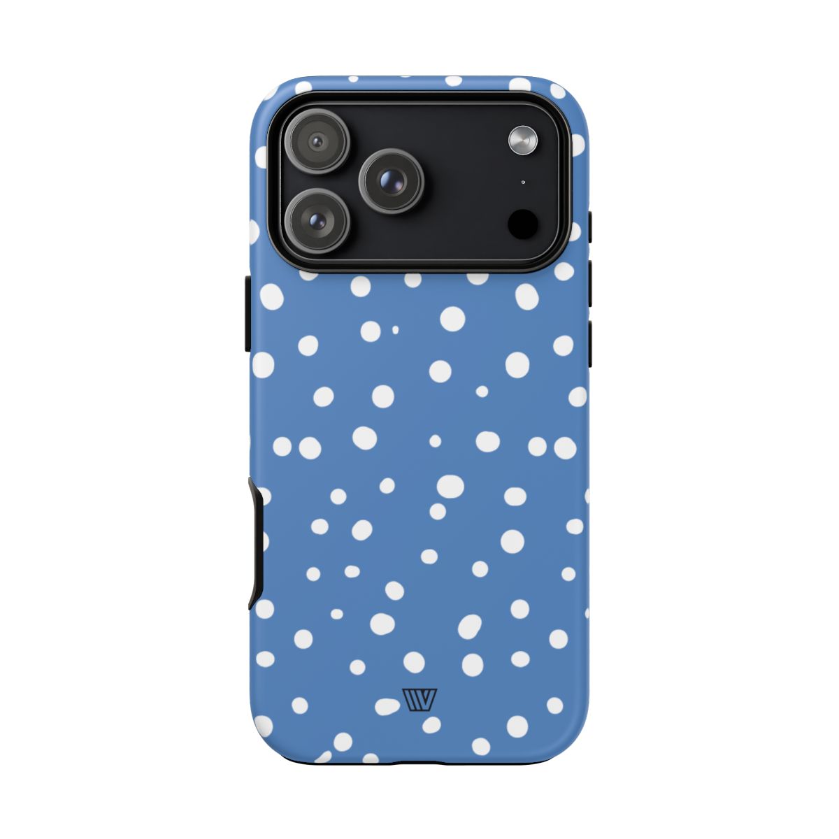 Dusty Blue Dots Tough Phone Case Dual-Layer Protection