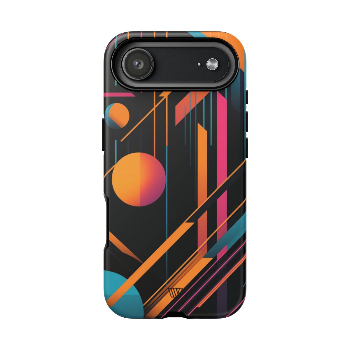 Tough Phone Case Dual-Layer Impact Resistant BOLD RETRO LINES