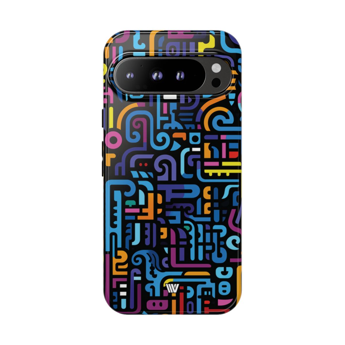 Tough Phone Case Dual-Layer Impact Resistant NEON GLYPHS