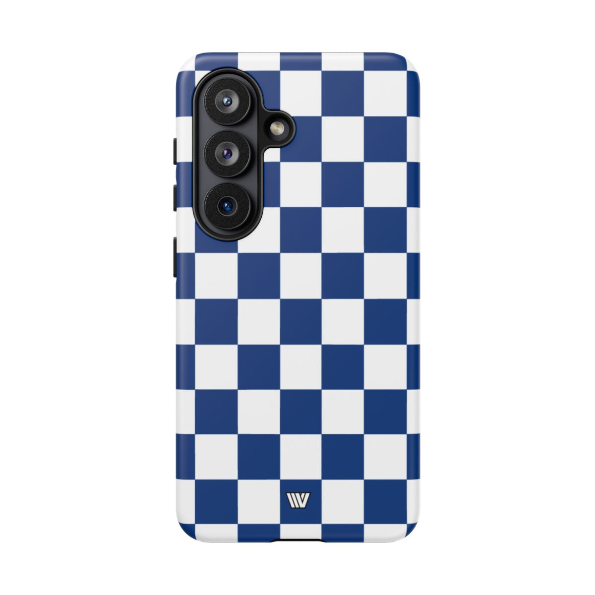Blue White Checkerboard Tough Phone Case