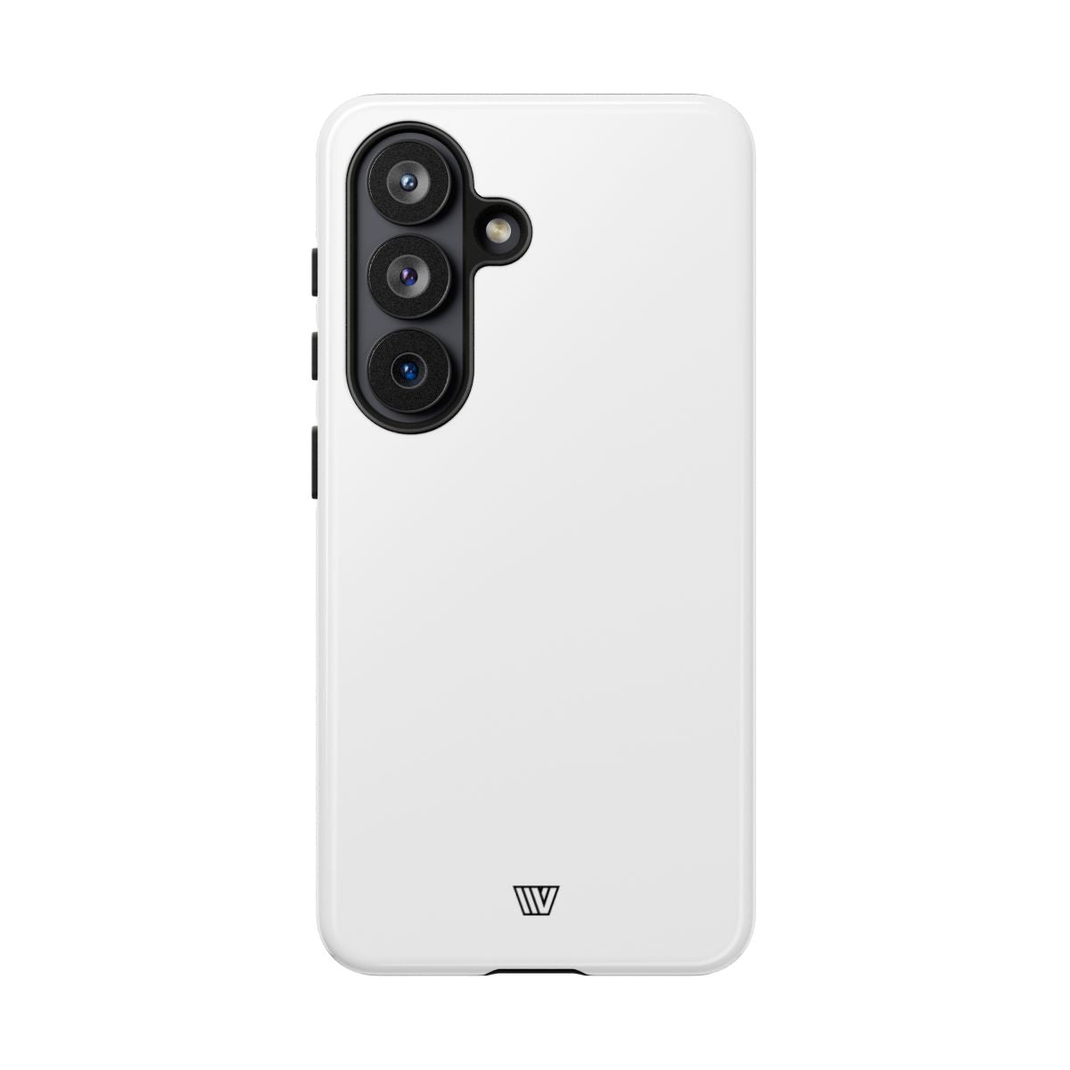 All White Tough Phone Case Protective Dual-Layer Polycarbonate Shell