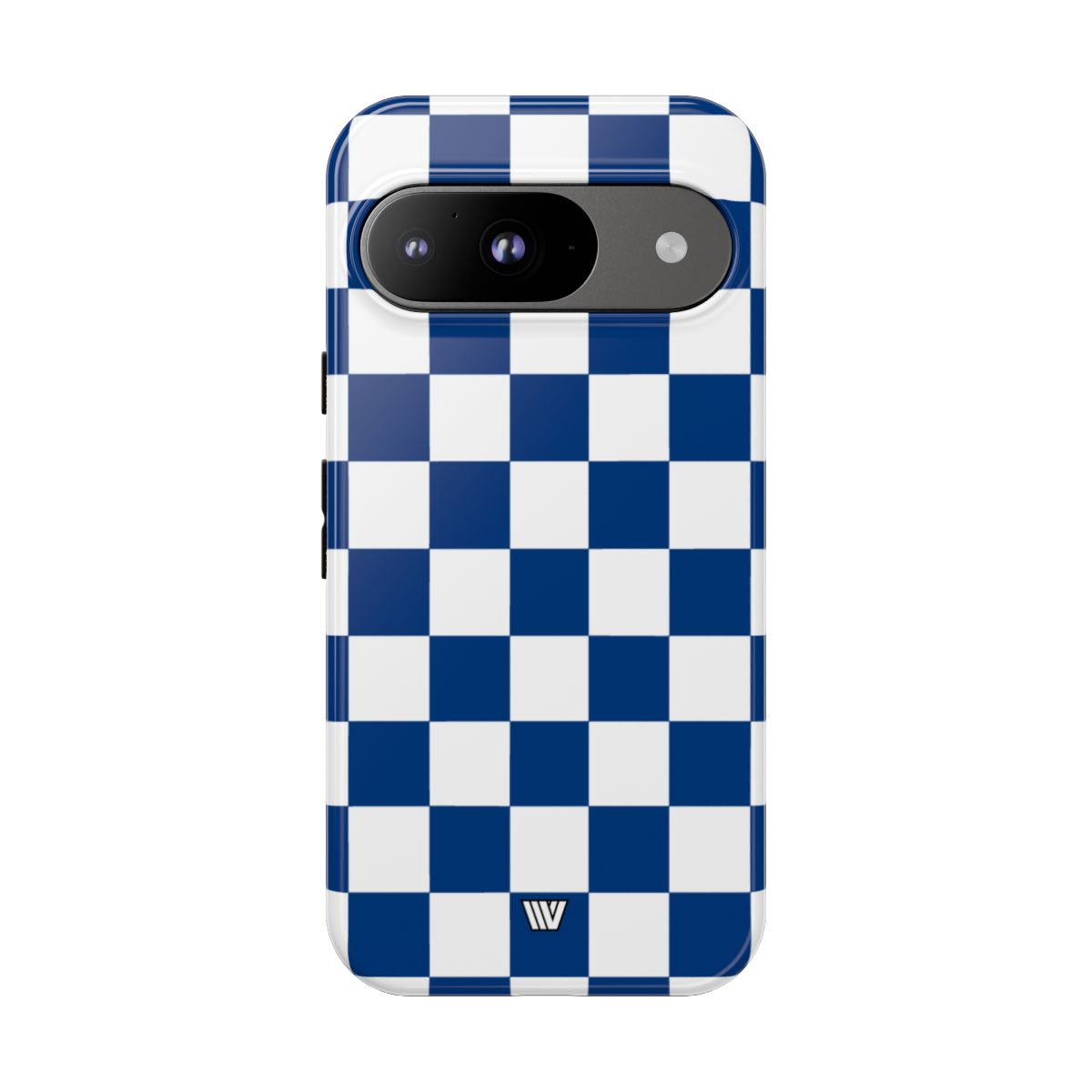 Blue White Checkerboard Tough Phone Case