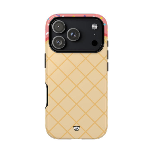 Ice Cream Cone Tough Phone Case Dual-Layer Protection