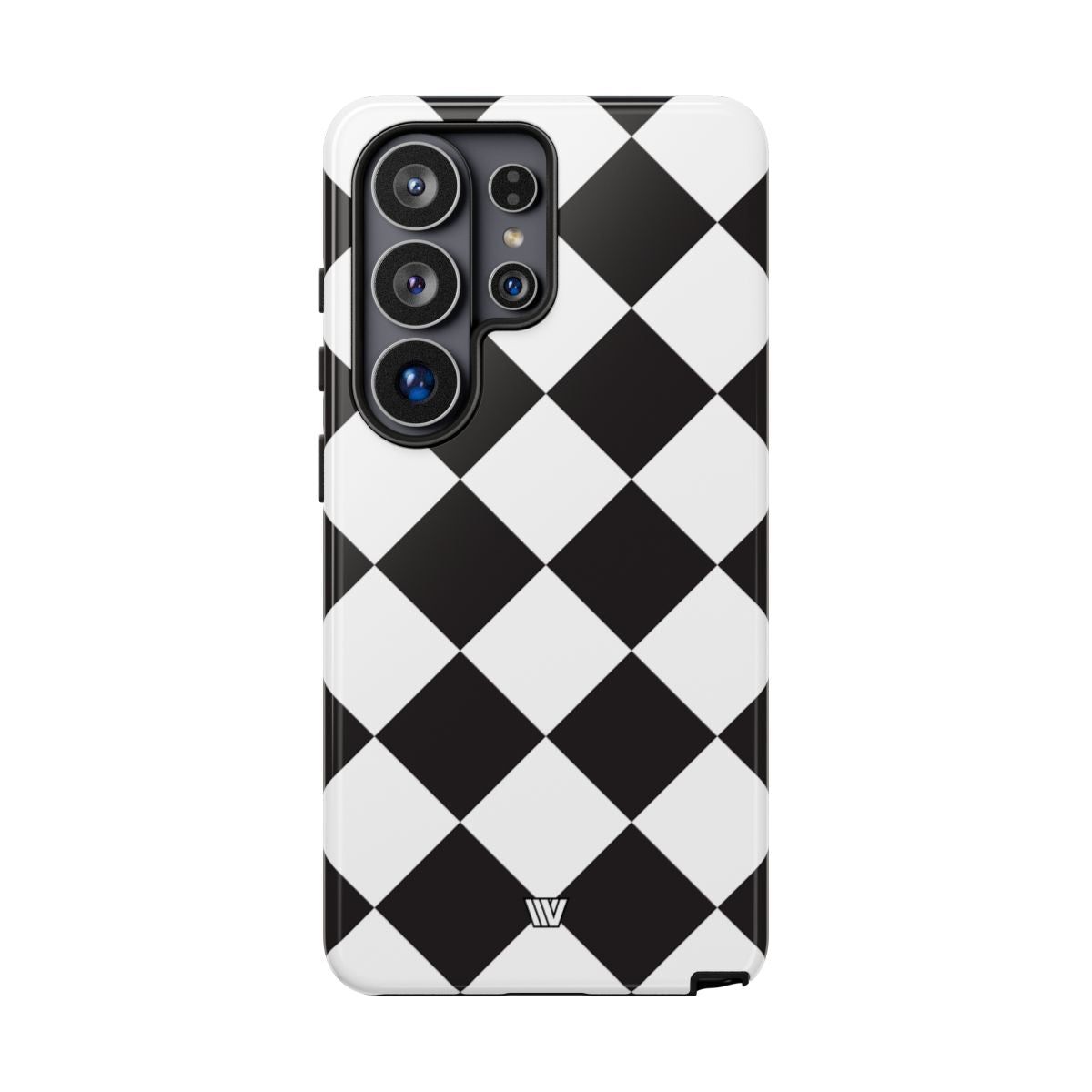 Black & White Diamond Tough Phone Case Dual-layer Protection