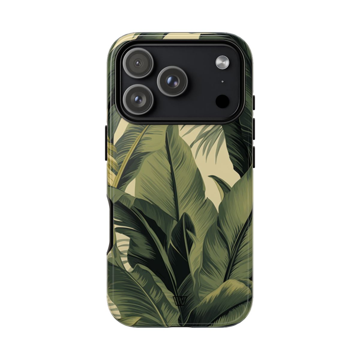 Tropical Leaves Tough Phone Case Dual-Layer Protection
