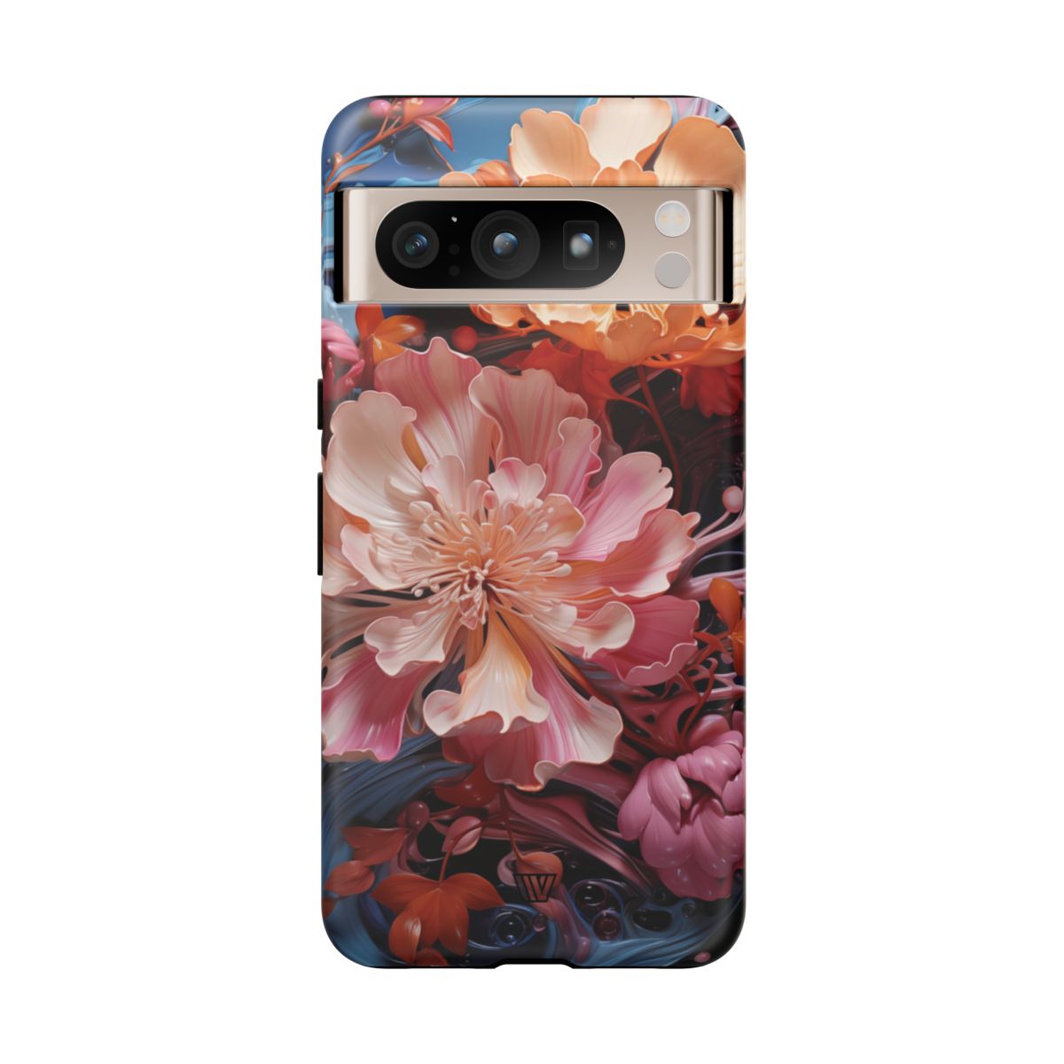 Paint Swirl Flowers Tough Phone Case