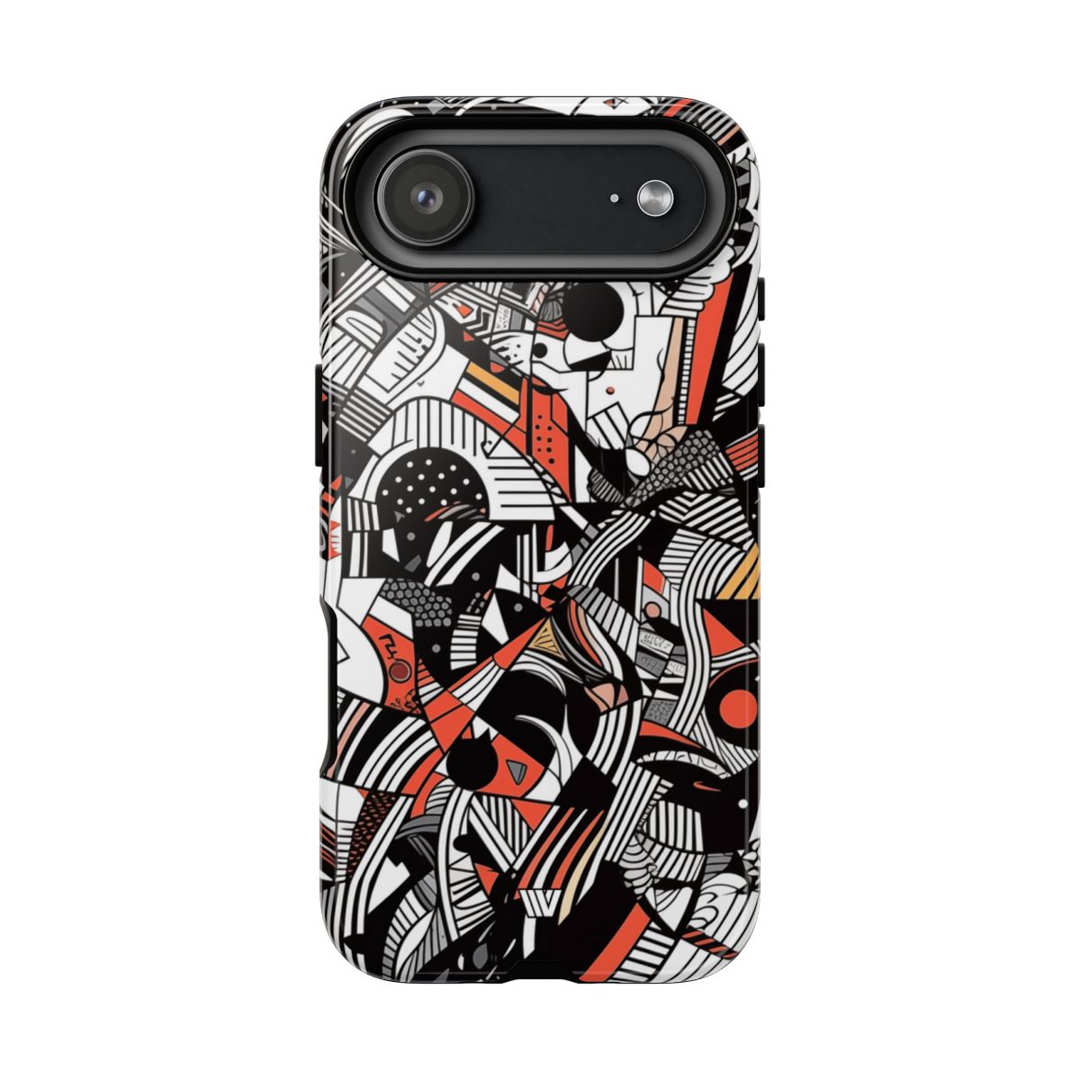 Abstract Doodle Tough Phone Case Dual-Layer Protection