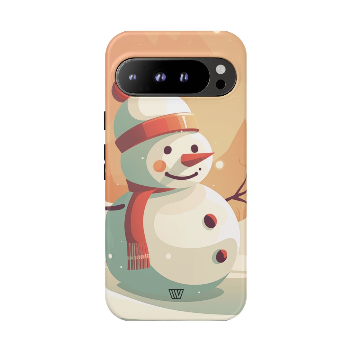 Tough Phone Case Impact Resistant Polycarbonate Dual-Layer SUNSET SNOWMAN