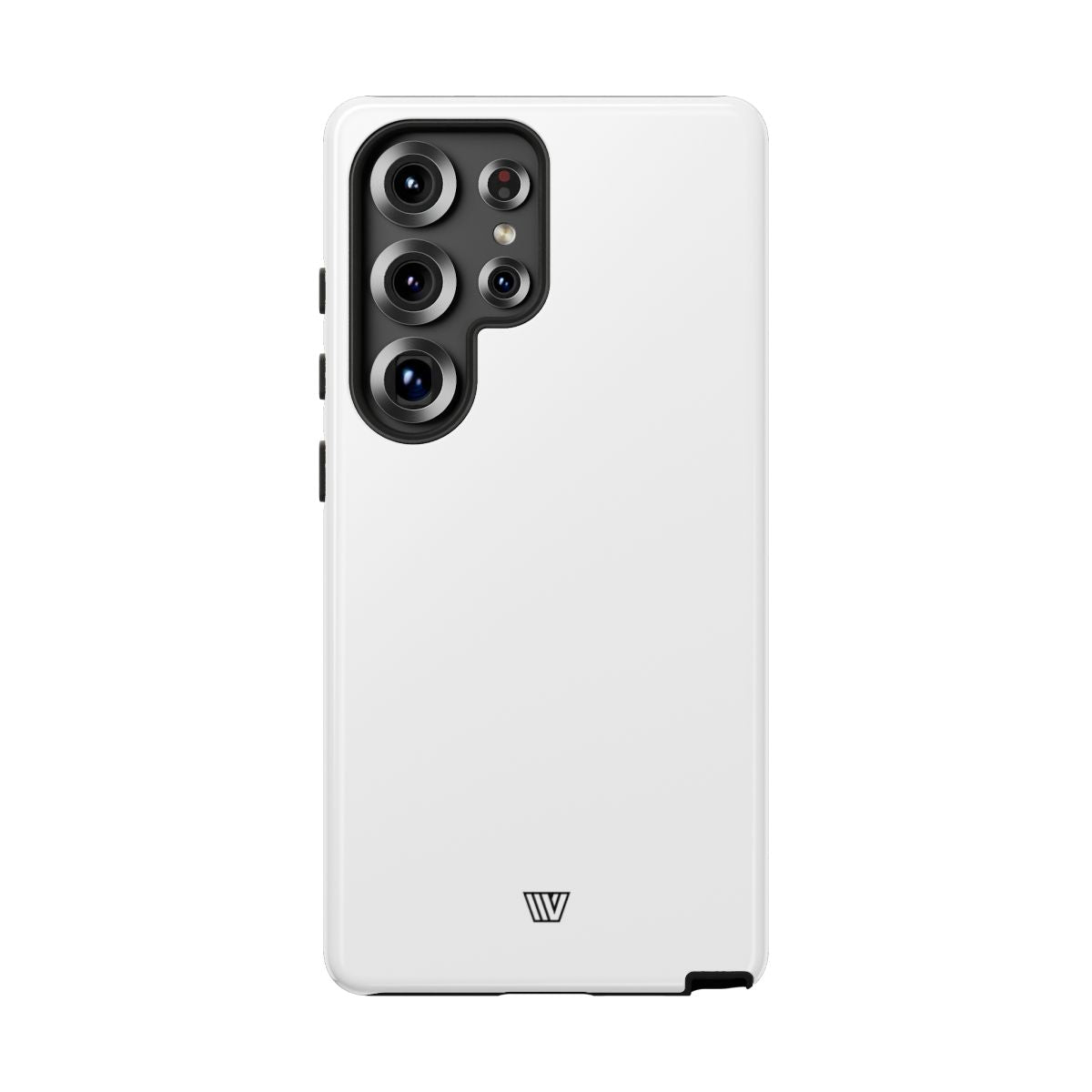 All White Tough Phone Case Protective Dual-Layer Polycarbonate Shell