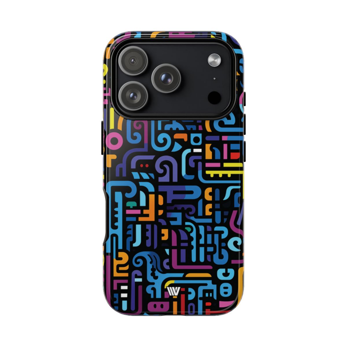 Tough Phone Case Dual-Layer Impact Resistant NEON GLYPHS