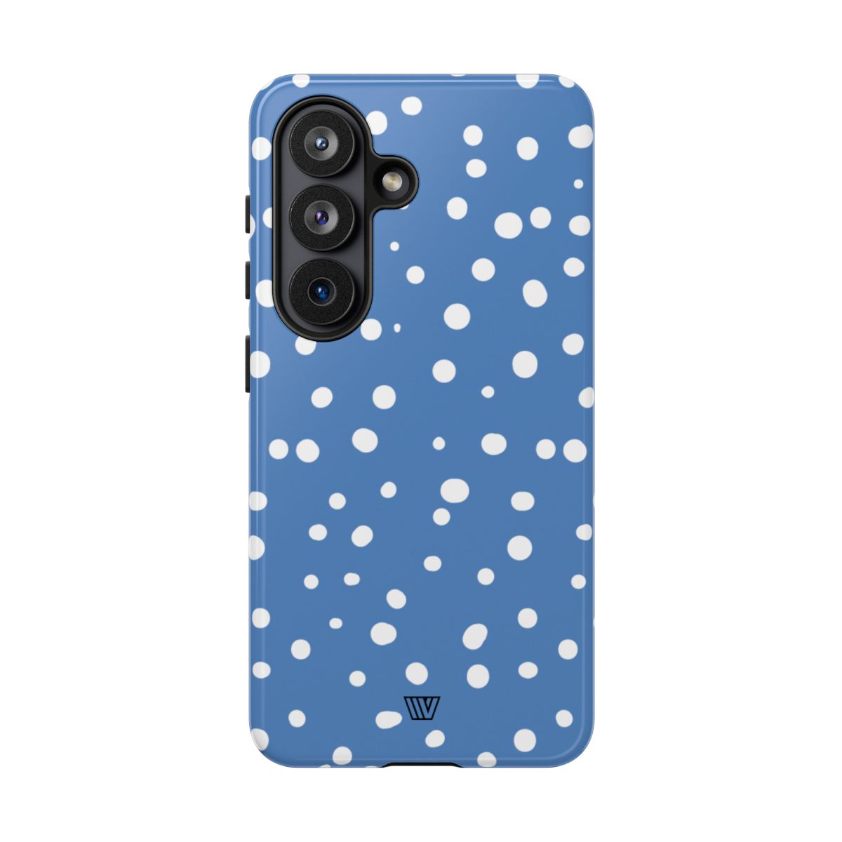 Dusty Blue Dots Tough Phone Case Dual-Layer Protection