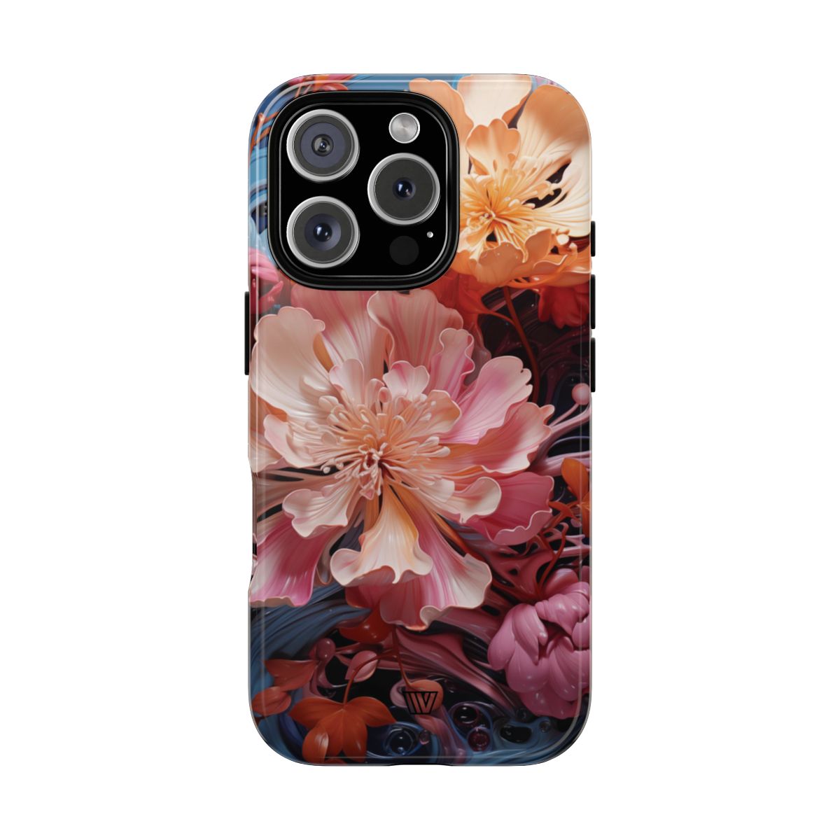 Paint Swirl Flowers Tough Phone Case