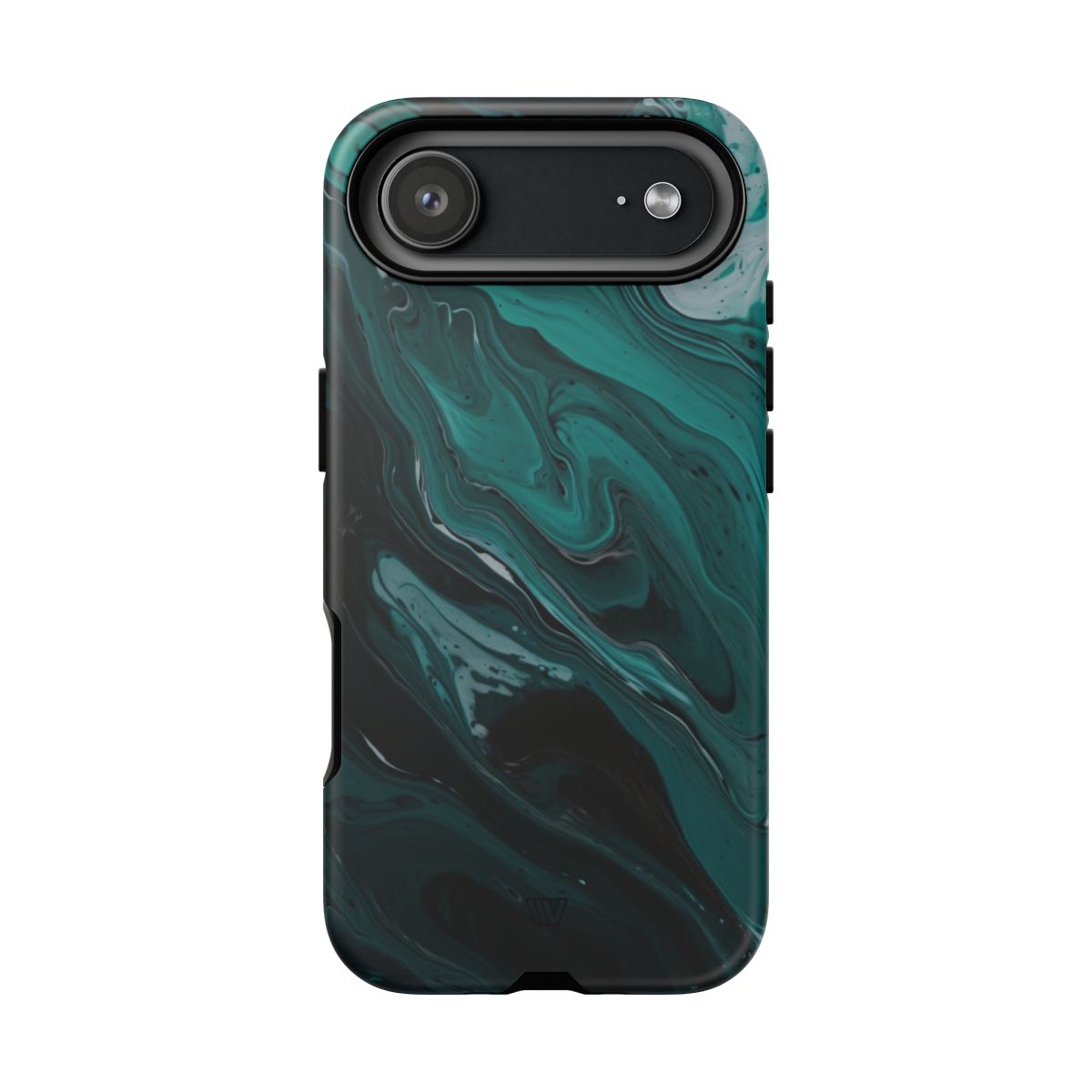 Teal Paint Swirl Tough Phone Case